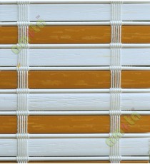 White and yellow color stripes PVC blinds